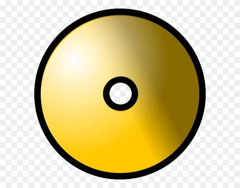 600x600 Gold Theme Cd Dvd Png Large Size - Cd Clip Art