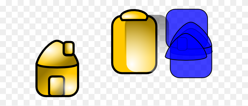 600x301 Gold Theme Home Clip Art Free Vector - Water Bottle Clipart Free