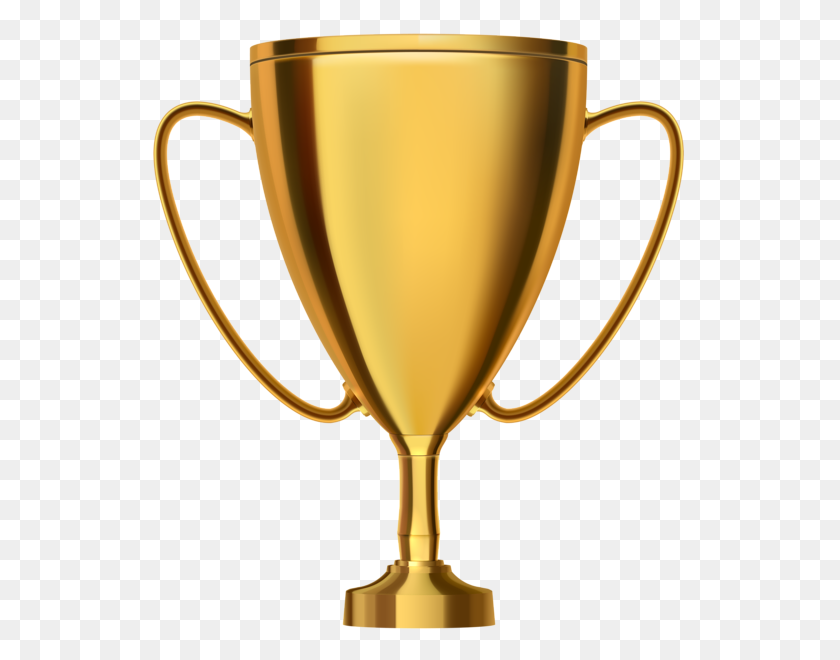537x600 Gold Trophy Cup Transparent Png Clip - Trophies PNG