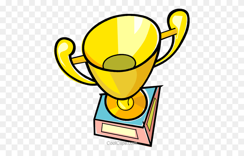 467x480 Gold Trophy Royalty Free Vector Clip Art Illustration - Trophy Clipart Free