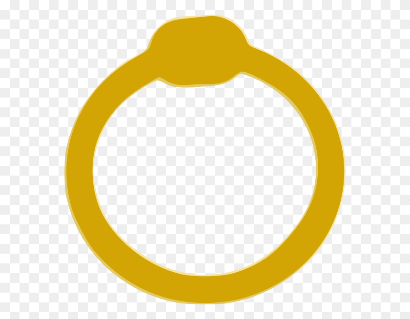 576x594 Gold Wedding Ring Clip Art - Gold Ring Clipart