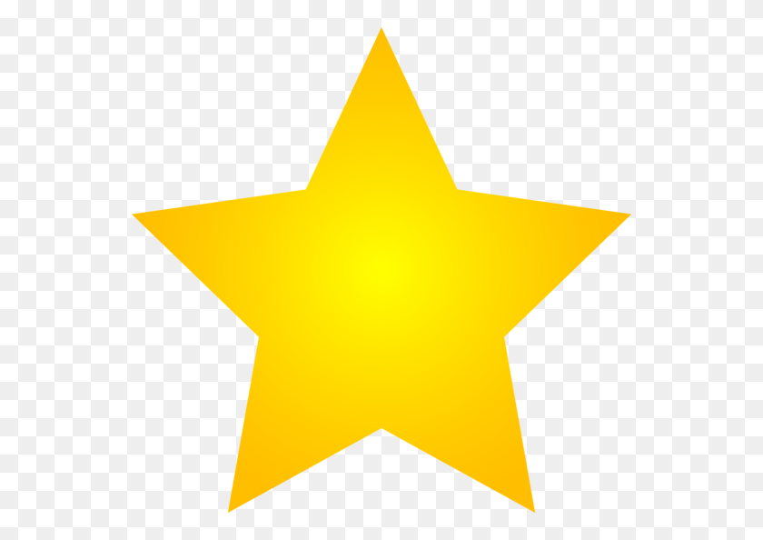 550x534 Golden Clipart Shining Star - Glowing Star PNG