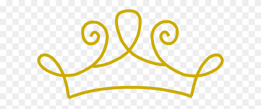 600x291 Golden Crown Cliparts - Tiara Clipart Transparent Background