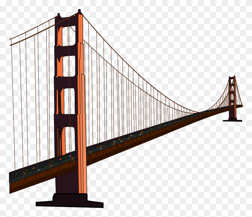 2225x1893 Golden Gate Bridge Clipart Free Download Clip Art - Golden Ticket Clipart
