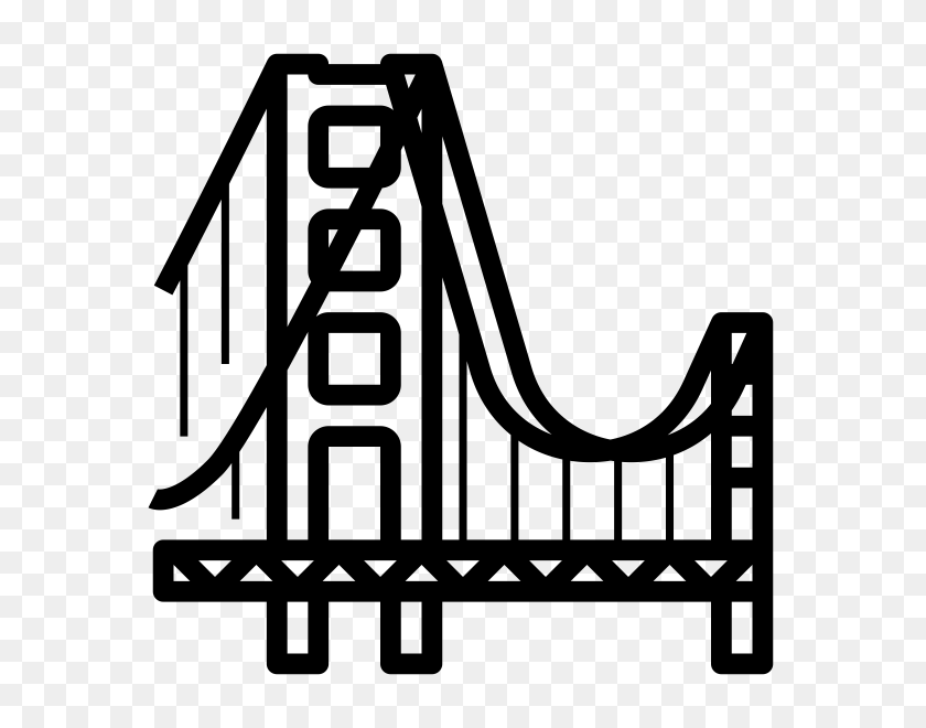 600x600 Puente Golden Gate Sello De Goma Stampmore - Puente Golden Gate Png