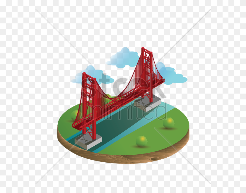 600x600 Golden Gate Bridge Vector Image - Golden Gate Bridge PNG