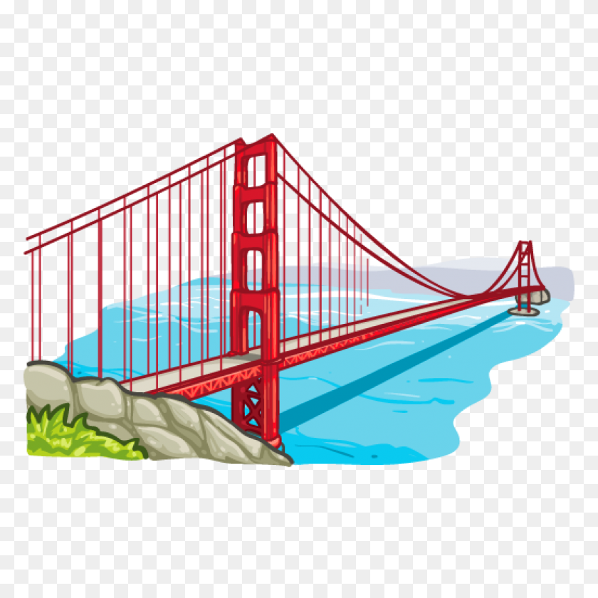 1024x1024 Золотые Ворота Клипарт Место - Сан-Франциско Skyline Клипарт