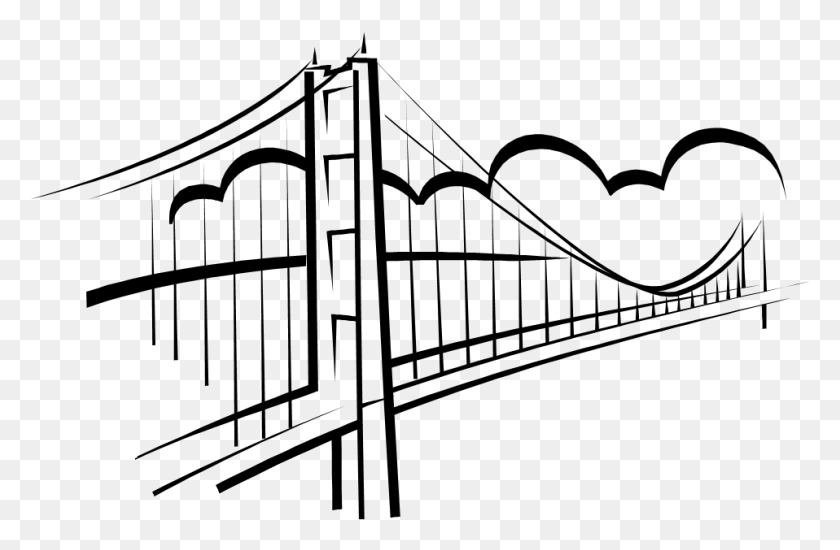 958x603 Golden Gate Clipart Tulay - Rainbow Bridge Clipart