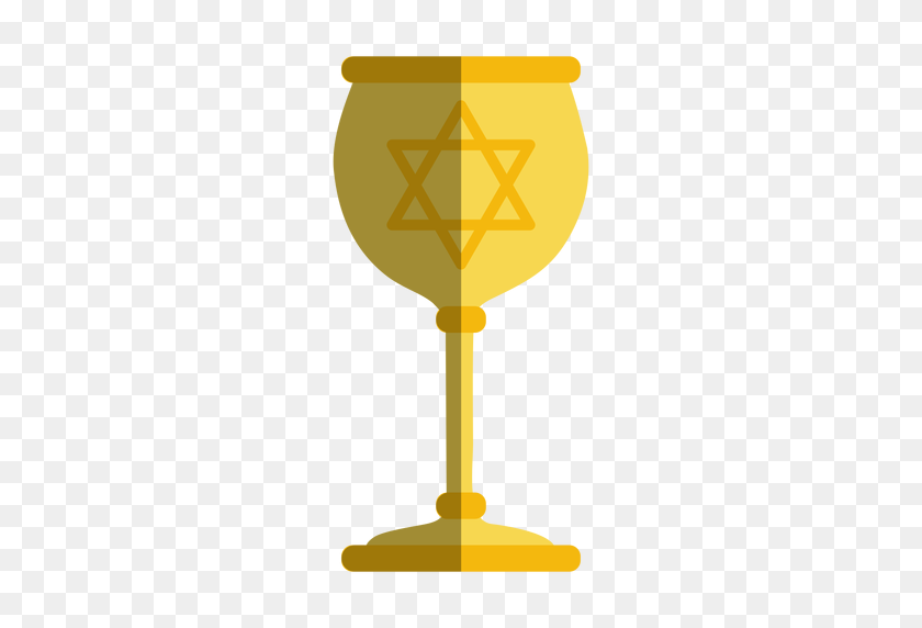 512x512 Golden Goblet With Jewish Star - Goblet PNG