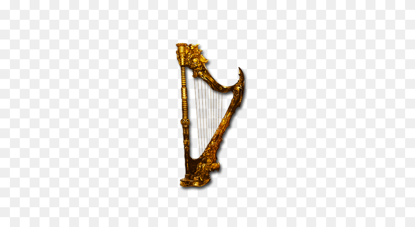 462x400 Golden Harp Relic - Harp PNG
