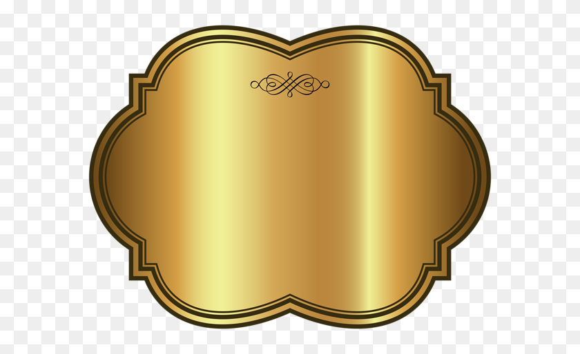 600x454 Золотая Роскошная Этикетка Шаблон Клипарт Изображение Фон Идея - Золотые Пластины Клипарт