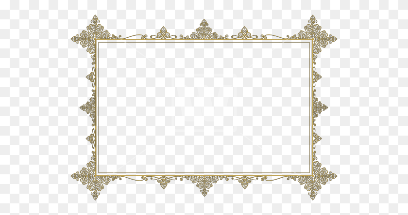 550x384 Golden Medieval Frame - Elegant Frame PNG