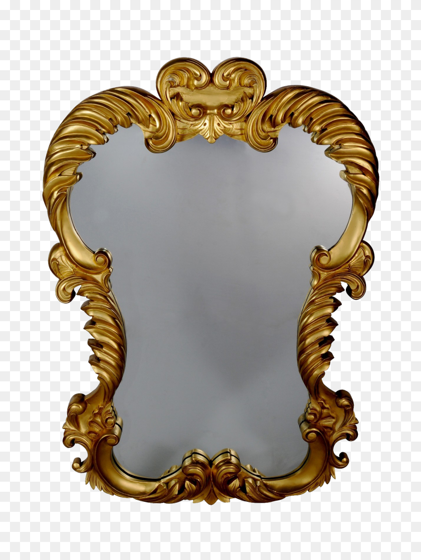 1333x1806 Золотая Зеркальная Рамка Png С Прозрачным Изображением - Зеркальная Рамка Png