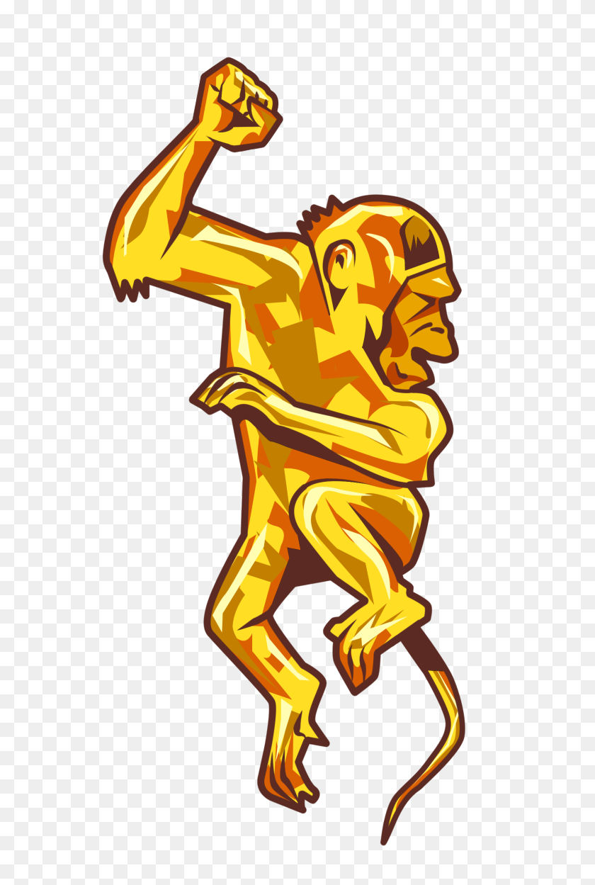 616x1189 Символ Золотая Обезьяна - Co2 Клипарт