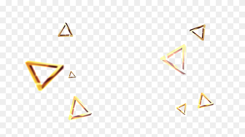 1024x539 Golden Size Triangle Transparent Decorative Free Png Download - Gold Triangle PNG