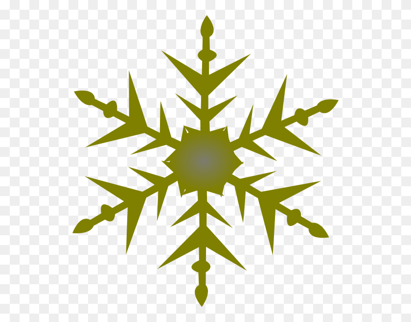 546x597 Golden Snowflake Solid Clip Art - Snowflake Vector PNG