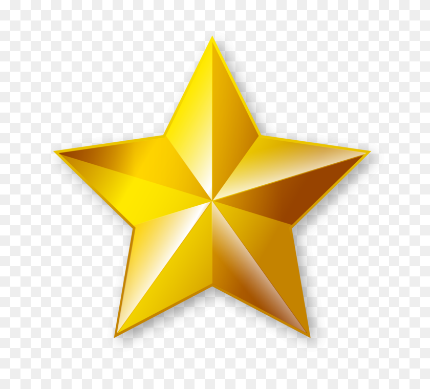 734x700 Golden Star - Golden Star PNG