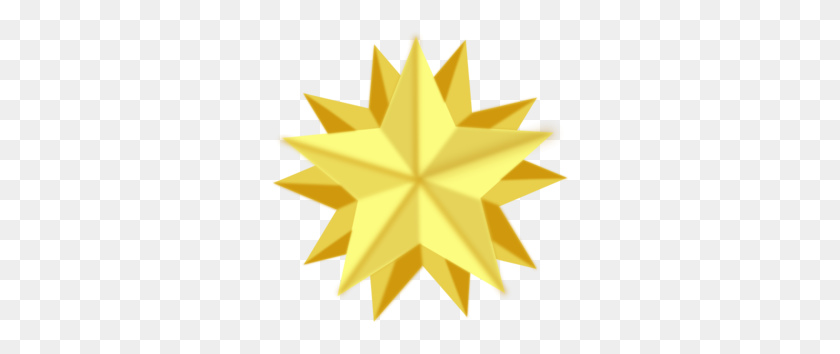 300x294 Golden Star Clip Art - Nativity Star Clipart