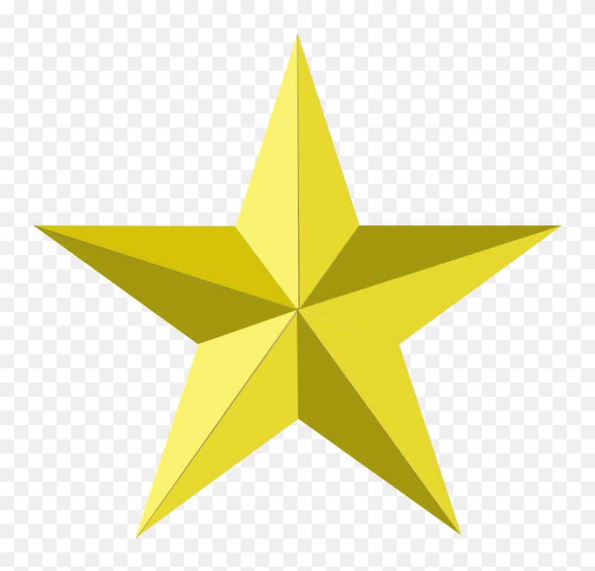 800x766 Golden Star Clipart Clip Art, Stars And Gold Stars - Golden Star PNG