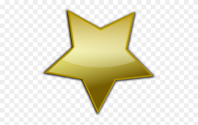 500x473 Golden Star Vector Clip Art - Star Banner Clipart
