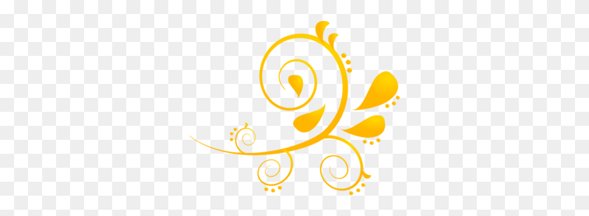 300x249 Golden Swirls Clip Art - Gold Swirl Clipart