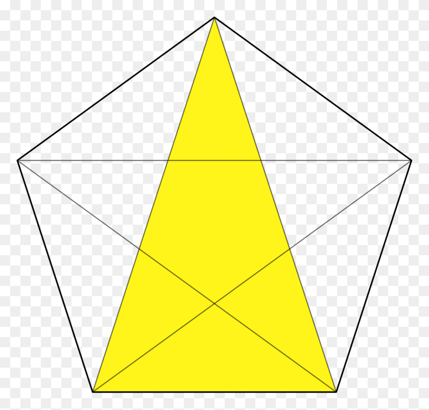 1000x953 Triángulo De Oro En El Pentágono - Triángulo De Oro Png