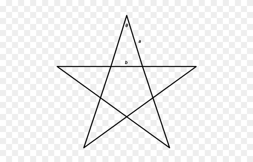 494x480 Triángulos Dorados Pentagrama - Pentagrama Png