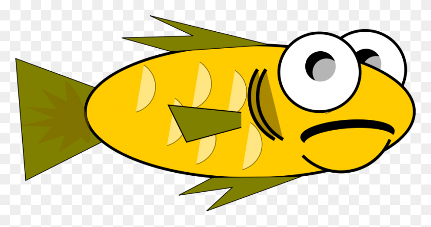 900x443 Золотая Рыбка Клипарт Рыбья Голова - Рыбный Аквариум Клипарт