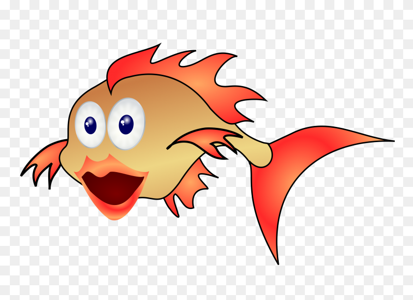 2400x1693 Goldfish Clipart Fish Head - Flying Fish Clipart