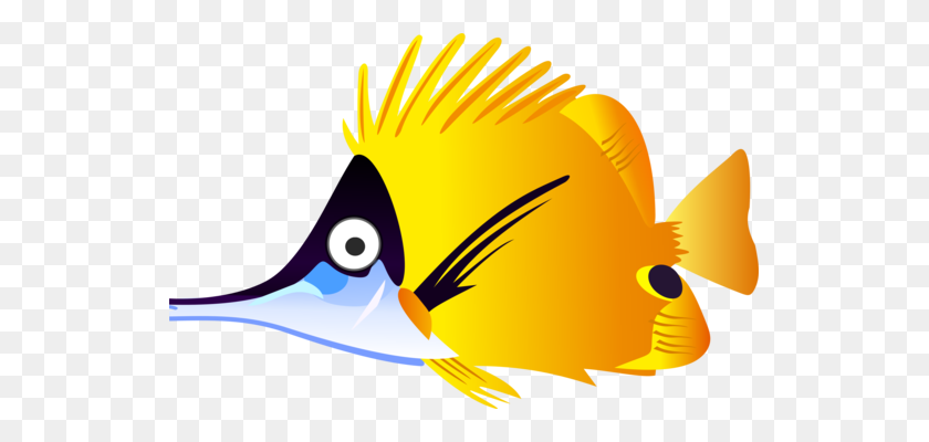 533x340 Goldfish Download Cartoon - Tropical Flower Clipart