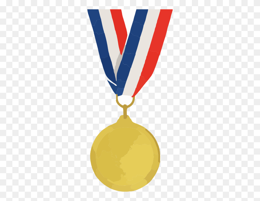 276x590 Goldmedal Clipart - Imágenes Prediseñadas De Medalla De Oro Olímpica