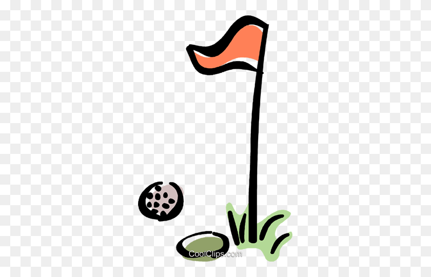 301x480 Golf Ball And Pin Royalty Free Vector Clip Art Illustration - Golf Images Clip Art