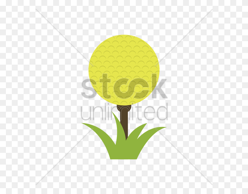 600x600 Golf Ball On Tee Vector Image - Golf Tee PNG