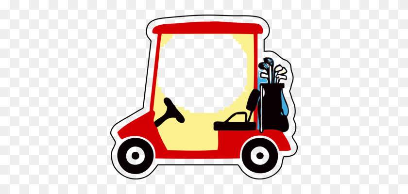 386x340 Golf Buggies Cart Golf Course - Golf Tournament Clipart