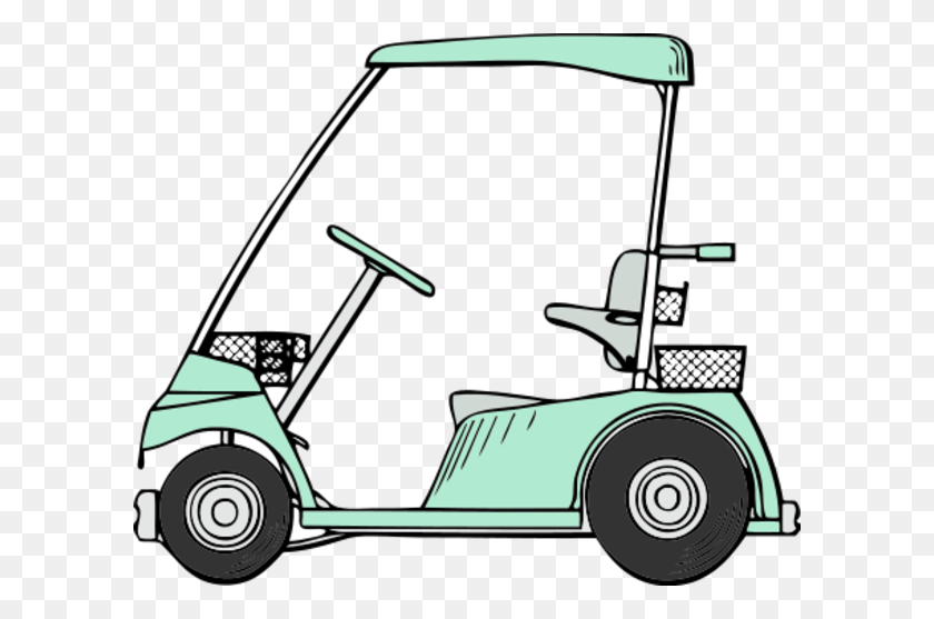 600x497 Imágenes Prediseñadas De Vector De Carro De Golf - Clipart De Golf Divertido
