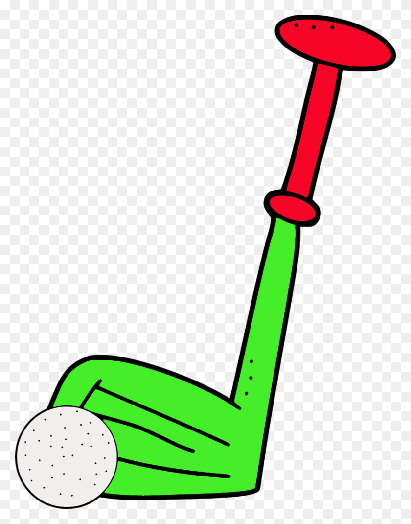 838x1086 Golf Club Clipart Group With Items - Obstacle Course Clipart