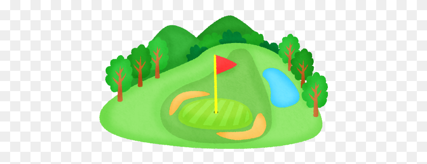 450x264 Campo De Golf, Ilustraciones Y Clipart Gratis - Campo De Golf Clipart