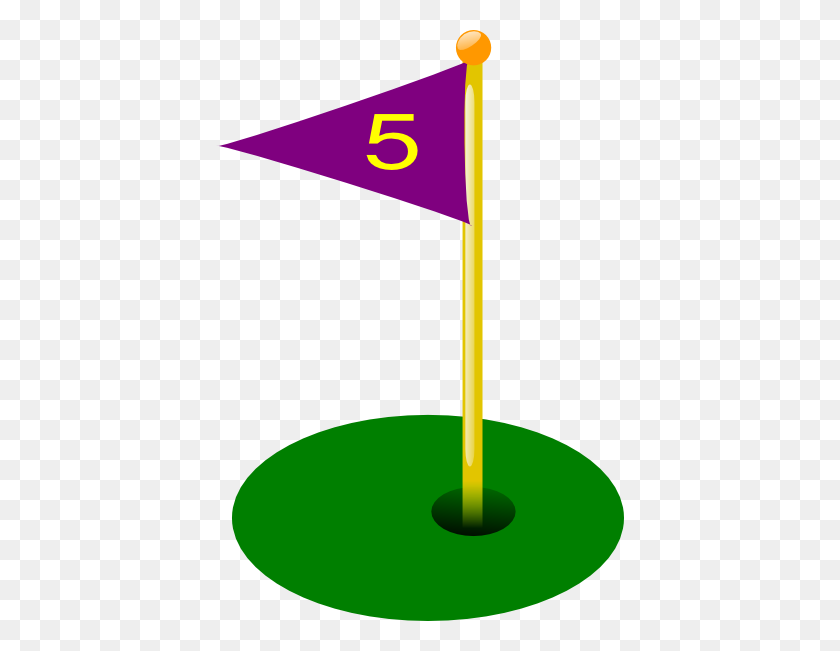 408x591 Golf Flag Clip Art - Field Goal Post Clipart