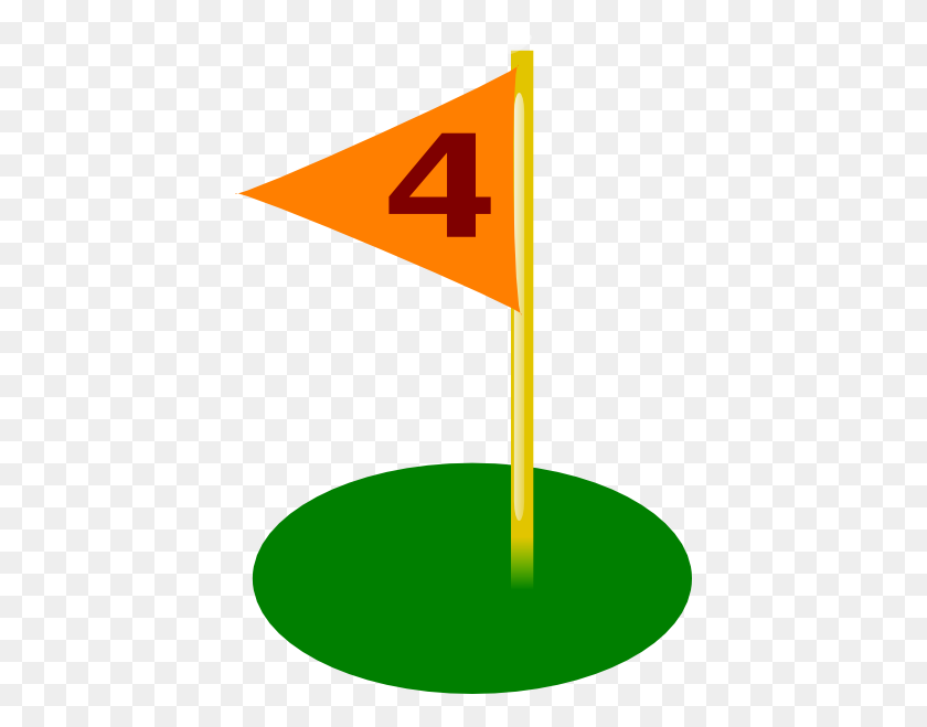 414x599 Golf Flag Hole Bold Number Clip Art - 1st 2nd 3rd Place Clipart