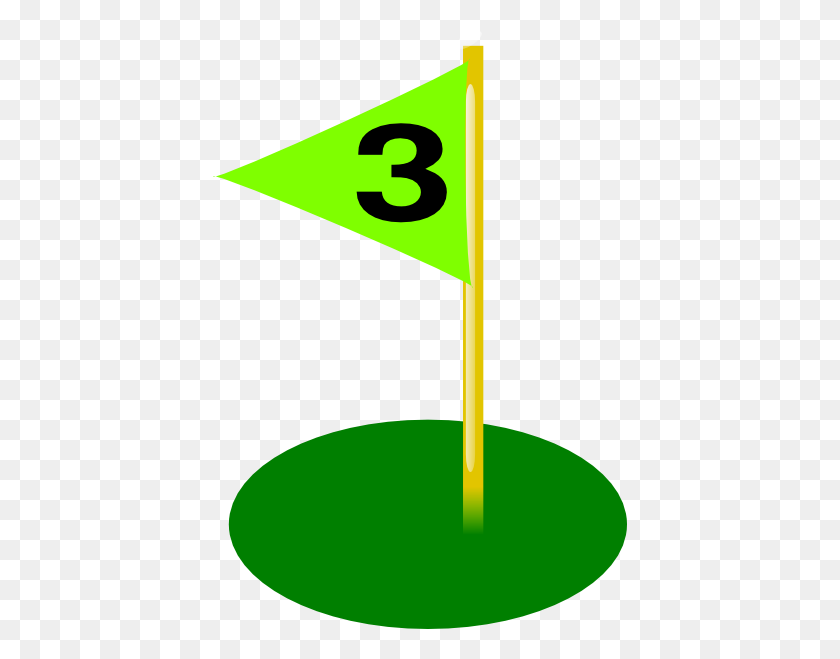 414x599 Golf Flag Hole Bold Number Png, Clip Art For Web - Number Line Clipart