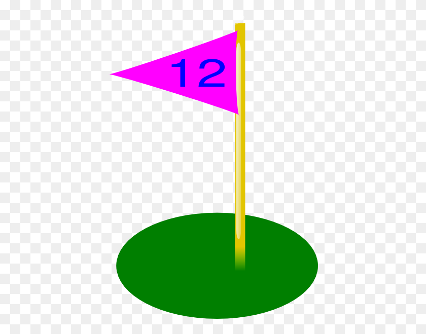 414x599 Golf Flag Hole Pink Pink Golf, Banderas Y Clipart - Braid Clipart