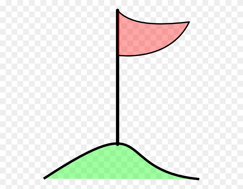 546x594 Golf Flag In Hole On Green Clip Art - Toolkit Clipart