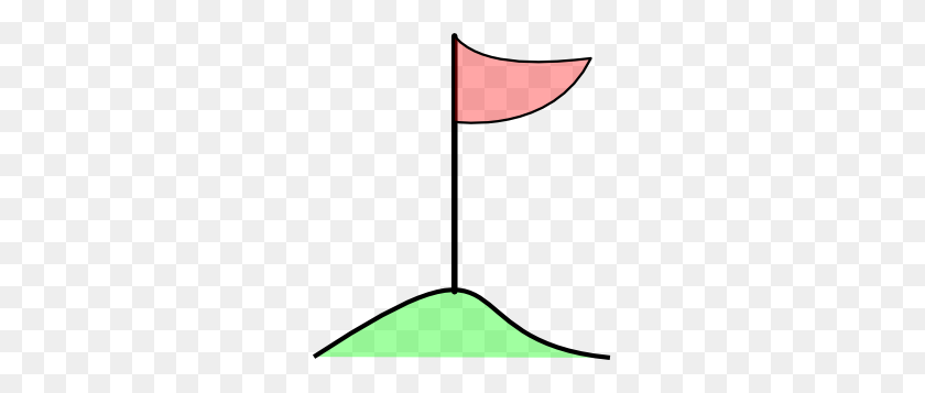 273x297 Bandera De Golf En Agujero En Verde Clipart Vector Gratis - Golf Images Clipart