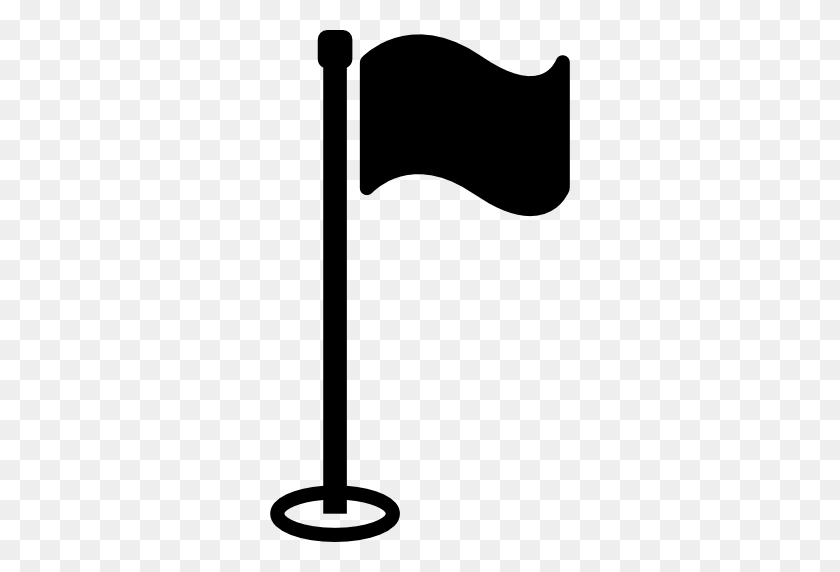 512x512 Golf Flag With Pole - Golf Flag PNG