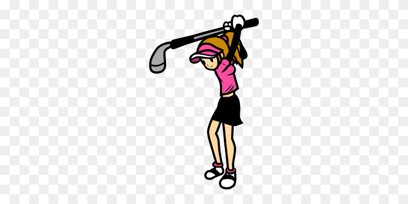226x360 Golf Golfer Hd Sport - Ladies Golf Clip Art
