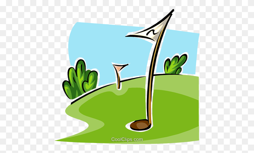 Golf Green Royalty Free Vector Clipart Ilustración - Golf Green Clipartdesc...