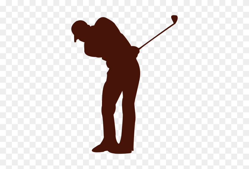 512x512 Silueta De Jugador De Golf - Golfista Png