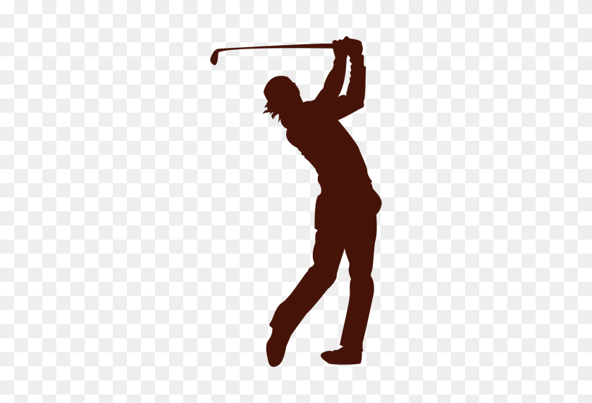 512x512 Golf Player Silhouette Transparent Png - Golf PNG