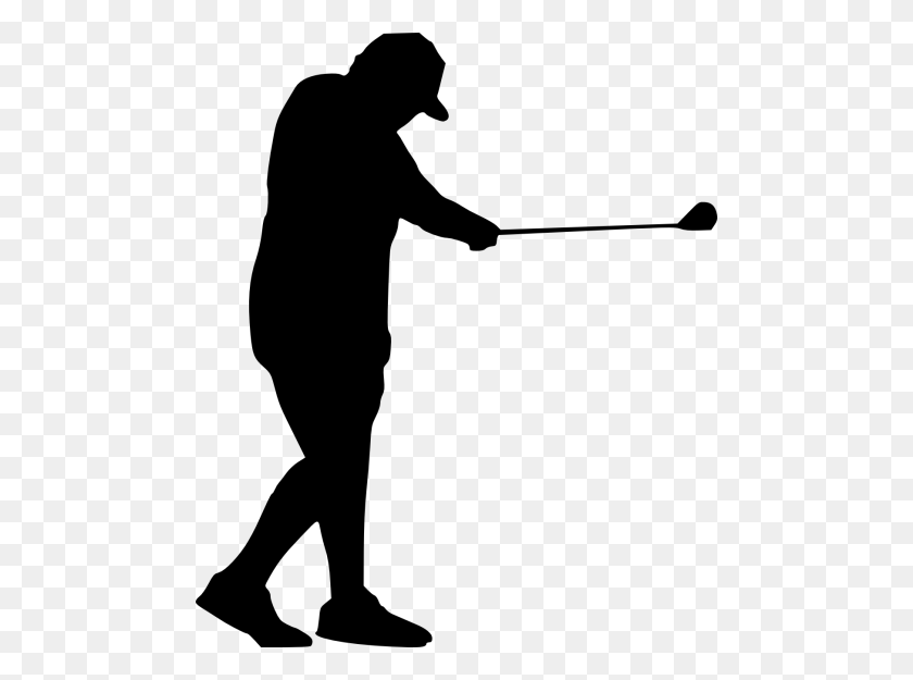 480x565 Golfer Silhouette Png - Golfer PNG