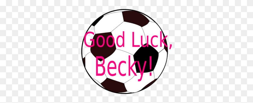 300x282 Good Luck Becky Clip Art - Soccer Heart Clipart